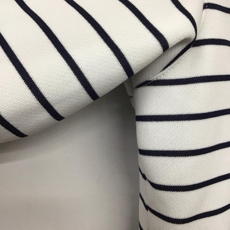 アディダス adidas パーカー 長袖 af8669 ジップアップパーカー ゴルフウェア ボーダー柄 白 / ホワイト / X 紺 / ネイビー /  レディース USED 古着 中古 10142390