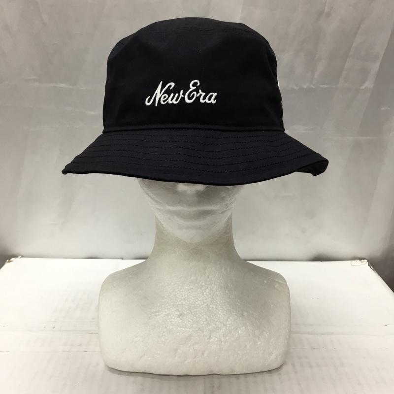 ニューエラ NEW ERA 帽子 ハット バケットハット ロゴ 刺繍 紺 / ネイビー /  メンズ USED 古着 中古 10111055