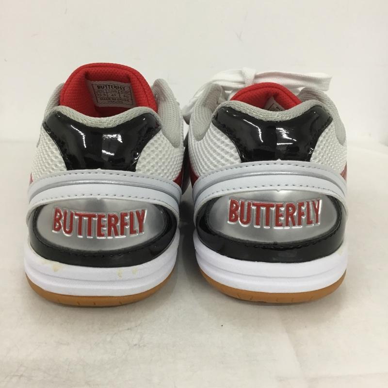 バタフライ BUTTERFLY スニーカー スニーカー 93600 レゾライン トライネックス 卓球シューズ 25.5cm 25.5cm ロゴ、文字 赤 / レッド / X 白 / ホワイト / X 黒 / ブラック /  メンズ USED 古着 中古 10142513