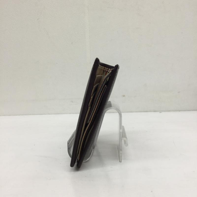 ポールスミス Paul Smith 財布 二つ折り ボーダー柄 ダークブラウン / ダークブラウン /  メンズ USED 古着 中古 10106165