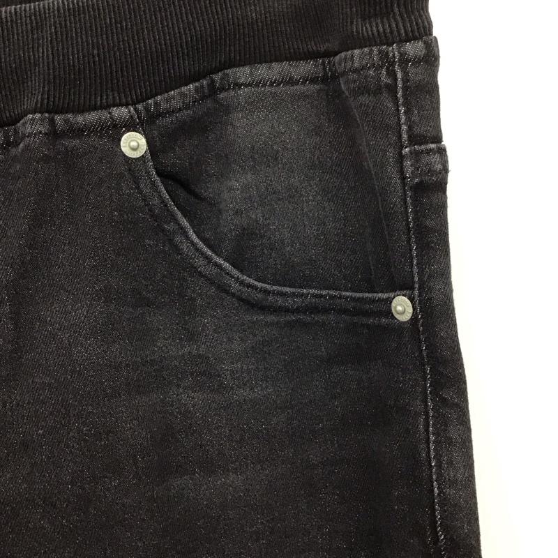 ベイフロー BAYFLOW パンツ デニム、ジーンズ デニムパンツ ワイドパンツ カジュアルパンツ ストレッチパンツ L 無地 黒 / ブラック /  メンズ USED 古着 中古 10129637