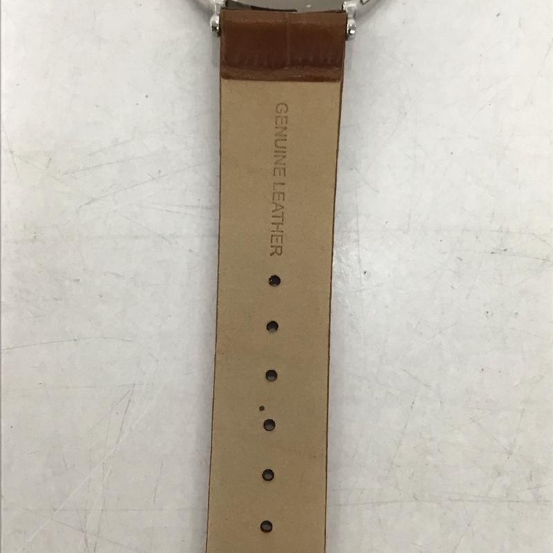 アデクス ADEXE 腕時計 アナログ（クォーツ式） 1868A-04 レザーバンド ロゴ、文字 茶 / ブラウン / X 黒 / ブラック /  メンズ USED 古着 中古 10134643