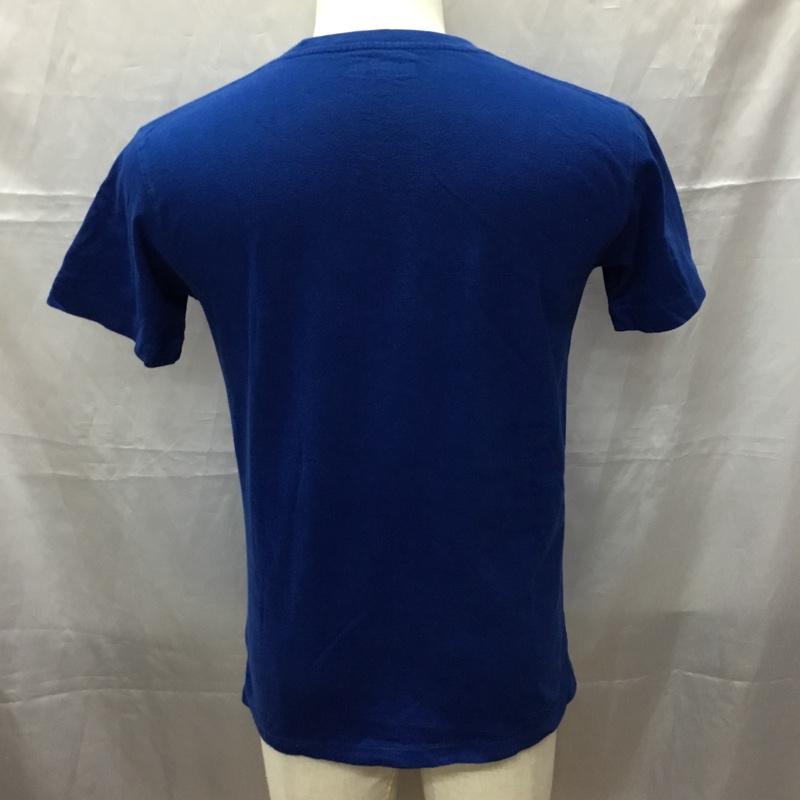 ブルーブルー BLUE BLUE Tシャツ 半袖 クルーネック コットン S ロゴ、文字 青 / ブルー /  メンズ USED 古着 中古 10112379