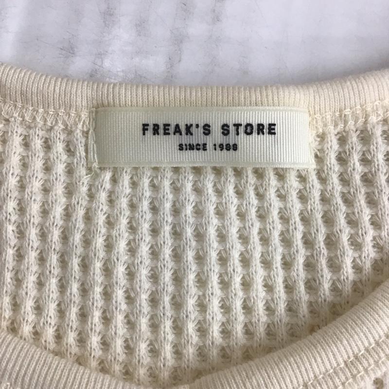 フリークスストア FREAK S STORE カットソー 長袖 F19-LG-159 ヘンリーネック ワッフル サーマル FREE 無地 アイボリー / アイボリー /  レディース USED 古着 中古 10110922