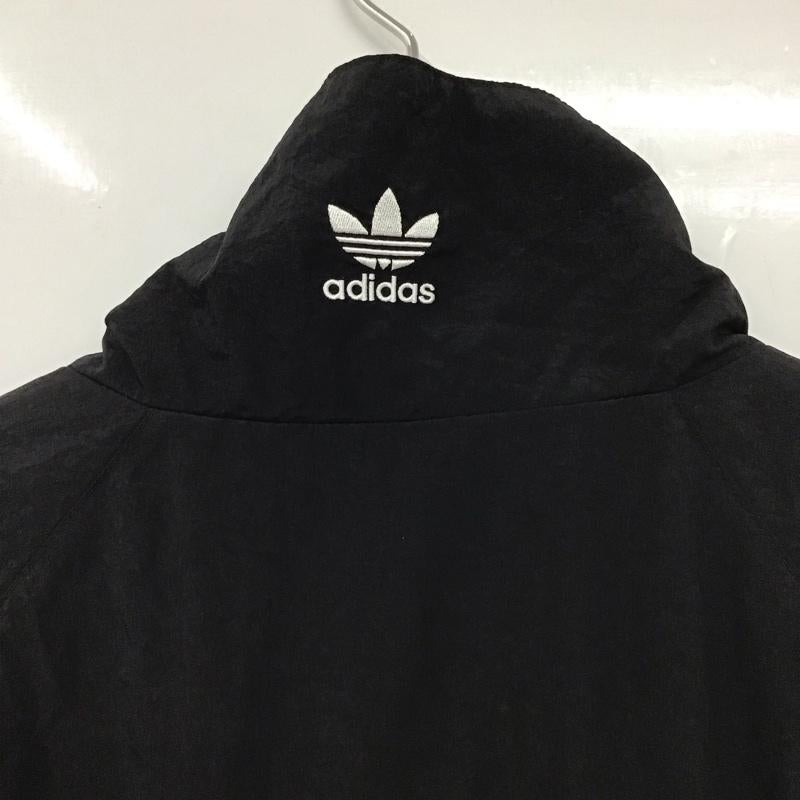 アディダス adidas ジャケット、上着 ジャケット、ブレザー a6a001 ポリエステルジャケット ジップアップジャケット スタンドカラー XXL ロゴ、文字 白 / ホワイト / X 黒 / ブラック /  メンズ USED 古着 中古 10131353
