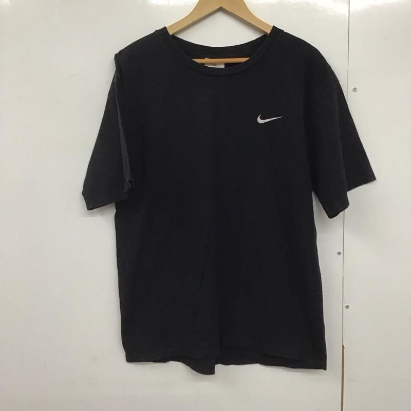 ナイキ NIKE Tシャツ 半袖 半袖カットソー プリントTシャツ クルーネックカットソー M ロゴ、文字 黒 / ブラック /  メンズ USED 古着 中古 10142632