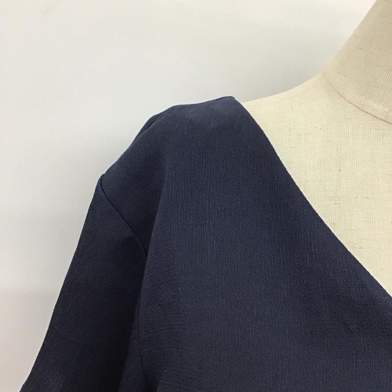 アパートバイローリーズ apart by lowrys ワンピース ロングスカート AP271012TK Vネック 半袖 FREE 無地 紺 / ネイビー /  レディース USED 古着 中古 10115502