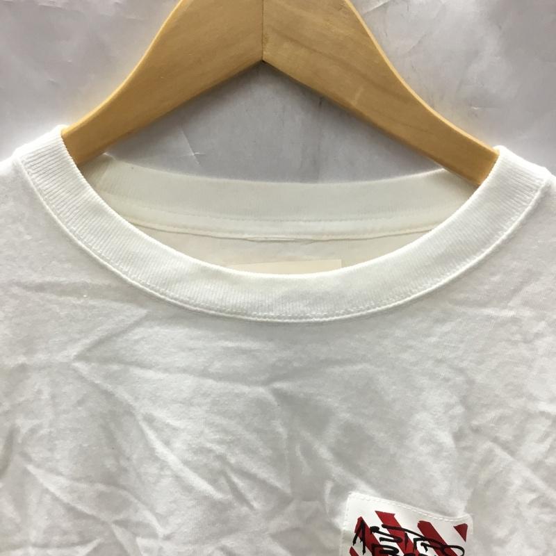 リュウジカミヤマ RYUJI KAMIYAMA Tシャツ 長袖 BHM-78360-B 鉄腕アトム 手塚治虫 生誕90周年記念 L ロゴ、文字 白 / ホワイト / X 赤 / レッド /  メンズ USED 古着 中古 10119284