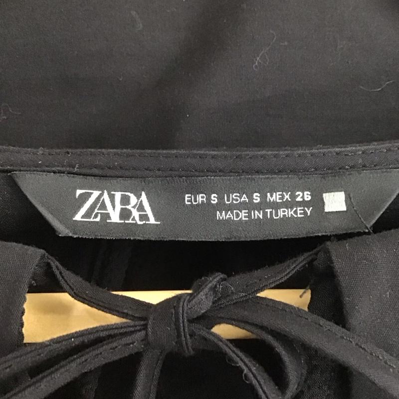 ザラ ZARA カットソー 長袖 S 無地 黒 / ブラック /  レディース USED 古着 中古 10148433