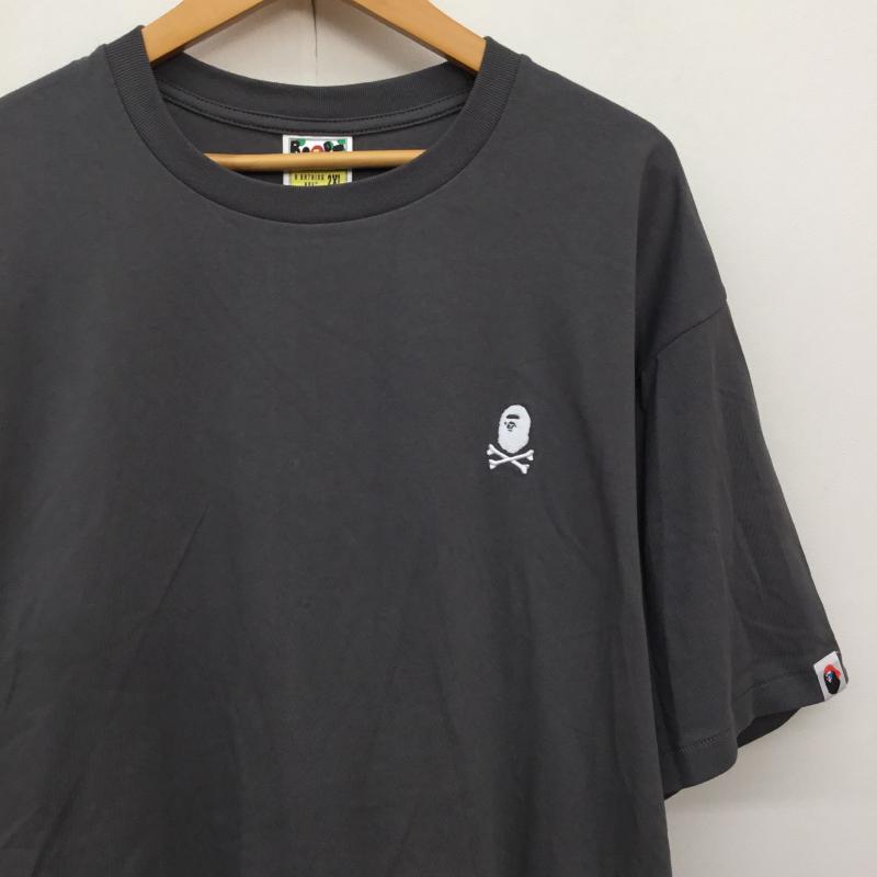 アベイシングエイプ A BATHING APE Tシャツ 半袖 XXL ロゴ、文字 チャコールグレー / チャコールグレー /  メンズ USED 古着 中古 10139623