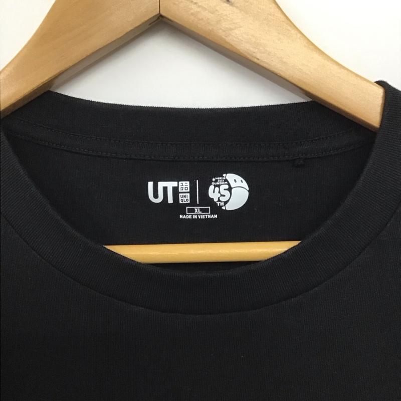 ユニクロ UNIQLO Tシャツ 半袖 341-480143 ガンダムTシャツ プリントTシャツ XL プリント 黒 / ブラック /  メンズ USED 古着 中古 10146061