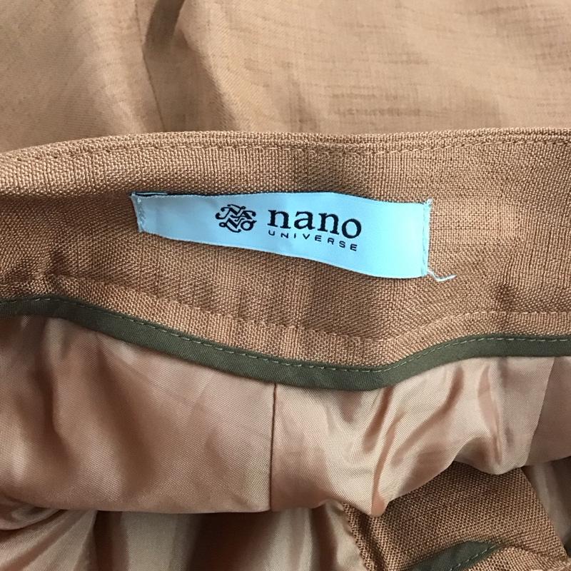 ナノユニバース nano・universe パンツ スラックス スラックスパンツ ワイドパンツ センタータックパンツ 36 無地 橙 / オレンジ /  レディース USED 古着 中古 10142670