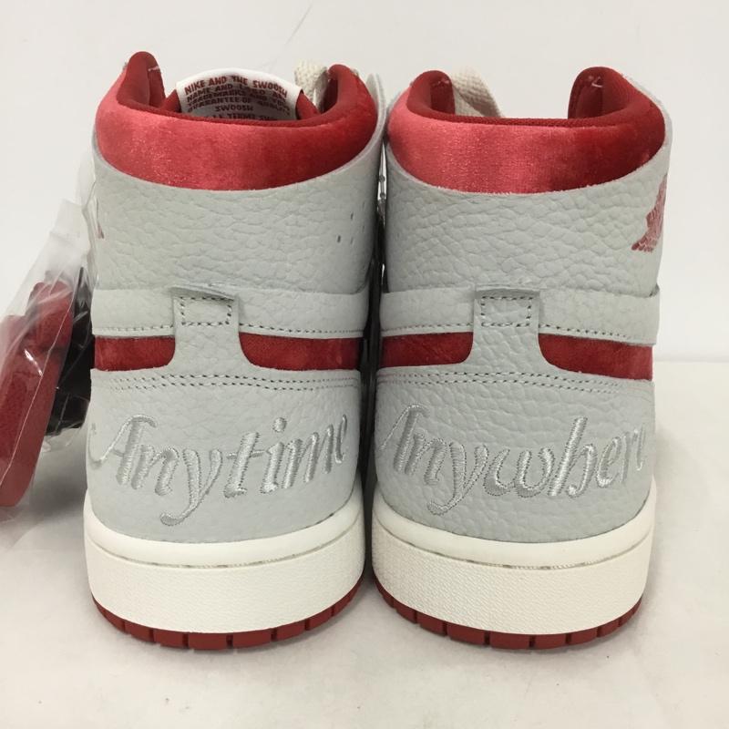 ナイキ NIKE スニーカー スニーカー DV1304-106 W AIR JORDAN 1 ZOOM CMFT 2 25cm 箱有 25.0cm ロゴ、文字 灰 / グレー / X 赤 / レッド /  レディース USED 古着 中古 10142825