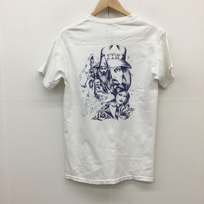 ファクト fuct Tシャツ 半袖 FUCTxMR,CARTOONデザインTシャツ S キャラクター 白 / ホワイト / X 紺 / ネイビー /  メンズ USED 古着 中古 10130860
