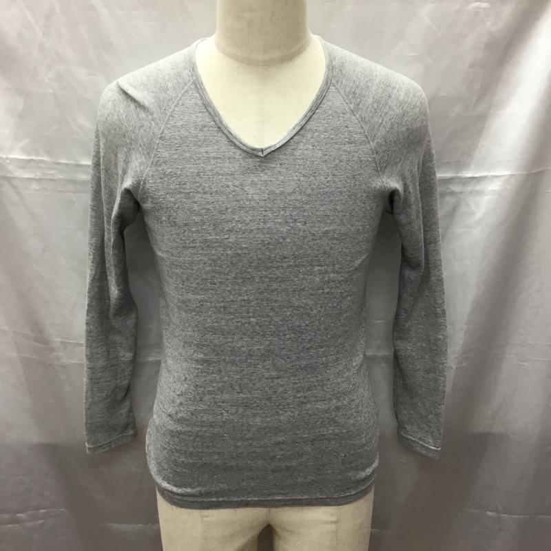 ハリウッドランチマーケット HOLLYWOOD RANCH MARKET カットソー 長袖 長袖カットソー Vネックカットソー ロングスリーブカットソー 2 無地 灰 / グレー /  メンズ USED 古着 中古 10112422