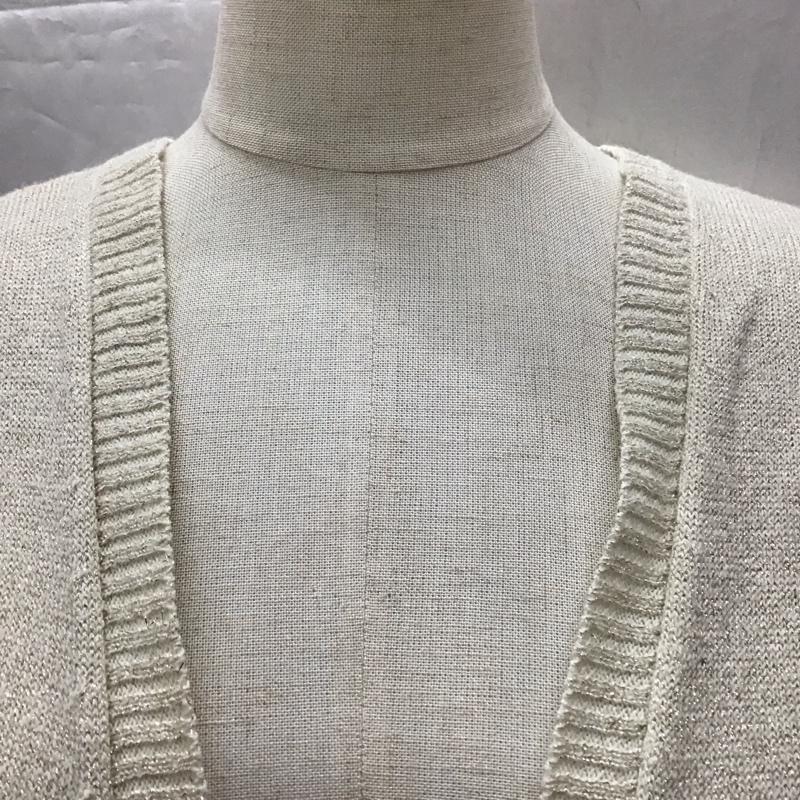 ポール＆ジョー シスター PAUL & JOE SISTER カーディガン 長袖 36011-87002E Vネック ロング丈 1 無地 アイボリー / アイボリー /  レディース USED 古着 中古 10115411