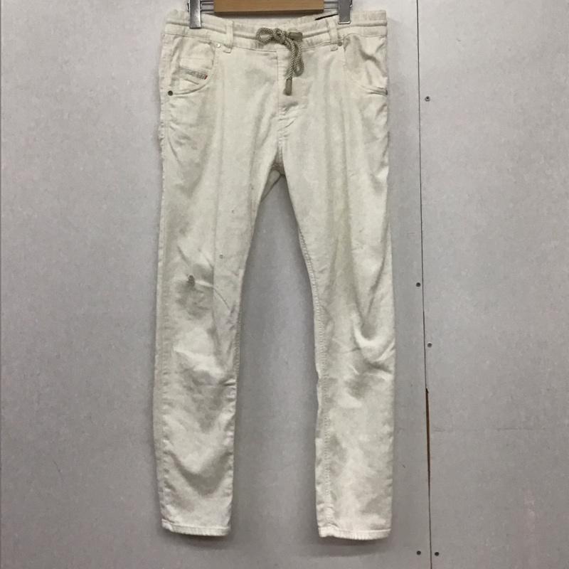 ディーゼル DIESEL パンツ デニム、ジーンズ スリムパンツ ストレッチパンツ カジュアルパンツ 29インチ ダメージ加工 白 / ホワイト /  メンズ USED 古着 中古 10142336