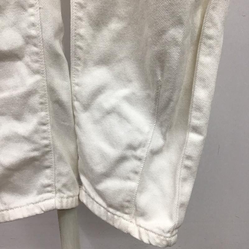 ザラ ZARA パンツ デニム、ジーンズ 5862 070 712 コットン テーパード ワイドパンツ 無地 オフホワイト / オフホワイト /  レディース USED 古着 中古 10119626