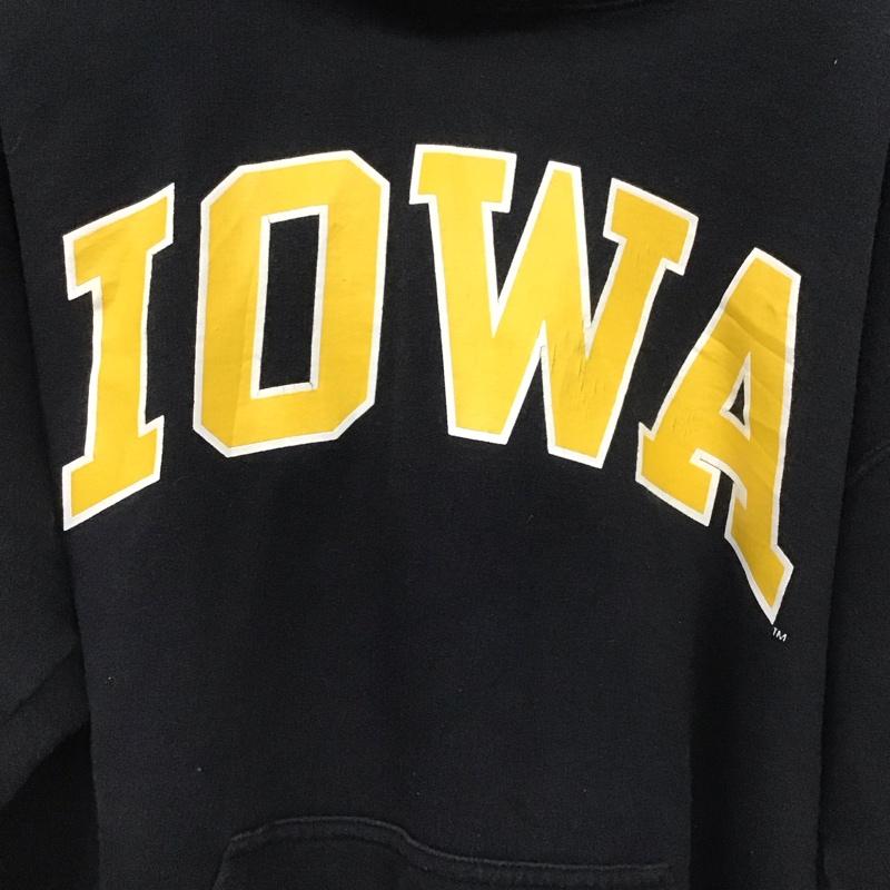 ギルダン GILDAN パーカー 長袖 長袖パーカー プルオーバーパーカー スウェット M ロゴ、文字 紺 / ネイビー /  メンズ USED 古着 中古 10148971