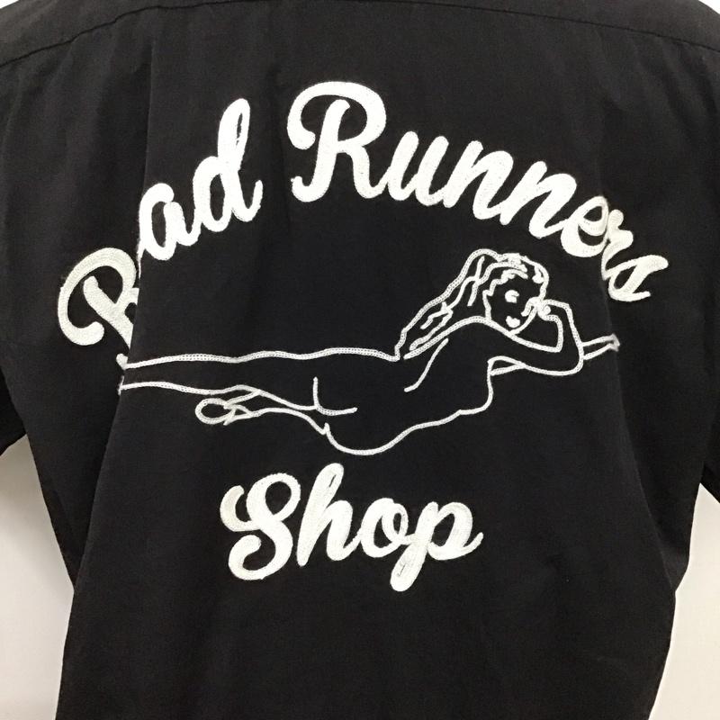 バッカーズ Backers シャツ、ブラウス 半袖 半袖シャツ 刺繍シャツ ポケットシャツ M ロゴ、文字 黒 / ブラック /  メンズ USED 古着 中古 10125779