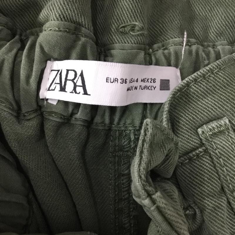 ザラ ZARA パンツ ワークパンツ、ペインターパンツ ミリタリーパンツ ワイドパンツ カジュアルパンツ ストレートパンツ 36 無地 カーキ / カーキ /  レディース USED 古着 中古 10115807