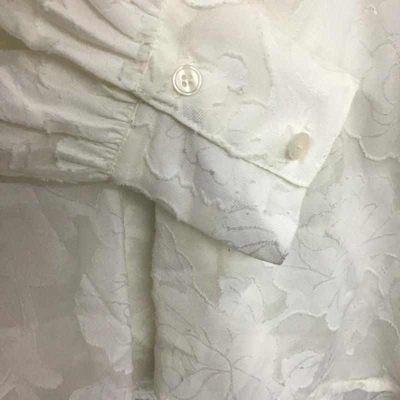 ローリーズファーム LOWRYS FARM シャツ、ブラウス 長袖 長袖シャツ シースルーシャツ カラーシャツ FREE 総柄 白 / ホワイト /  レディース USED 古着 中古 10142678