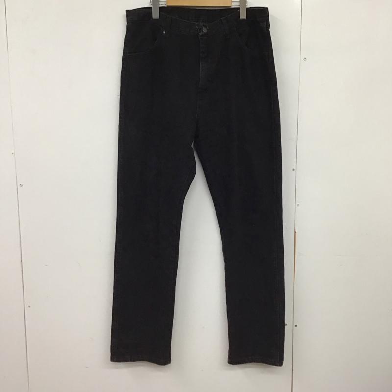 古着 USED パンツ デニム、ジーンズ デニムパンツ ワイドパンツ カジュアルパンツ 38インチ 無地 黒 / ブラック /  メンズ USED 古着 中古 10150076