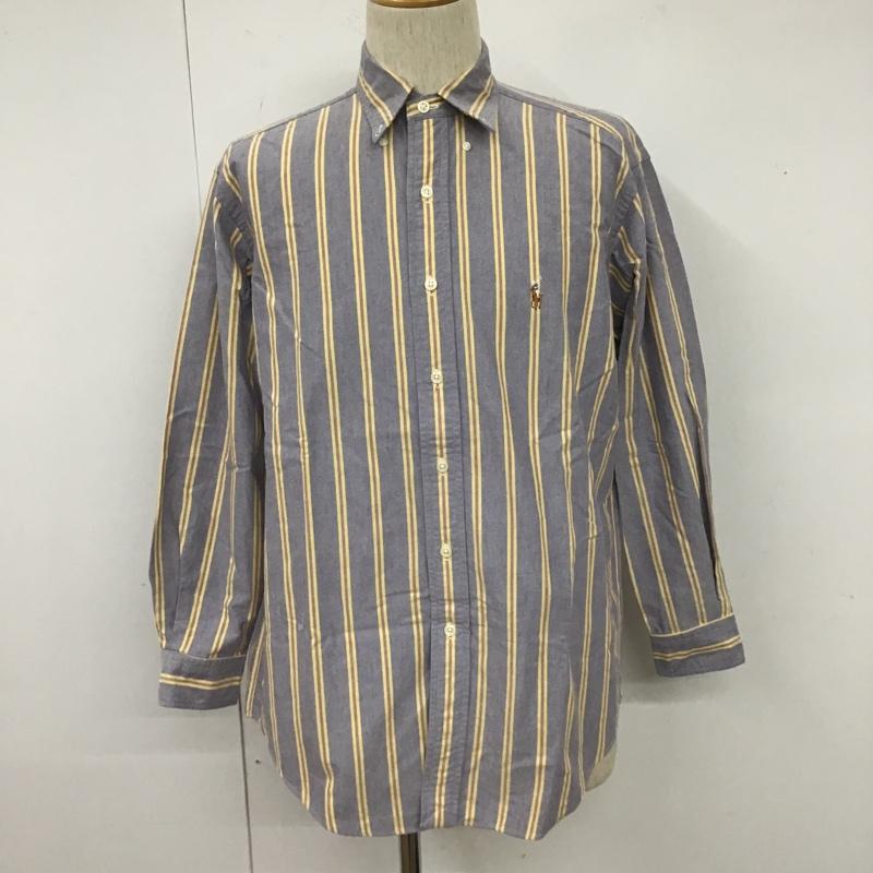 ラルフローレン RALPHLAUREN シャツ、ブラウス 長袖 長袖シャツ ストライプシャツ カジュアルシャツ ボタンダウンシャツ M ストライプ 赤 / レッド / X 黄 / イエロー / X 水色 / ライトブルー /  メンズ USED 古着 中古 10105602