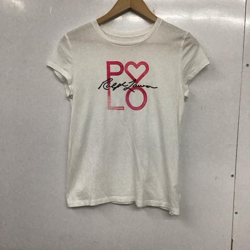 ポロラルフローレン POLO RALPH LAUREN Tシャツ 半袖 160cm ロゴ、文字 X プリント 白 / ホワイト /  ガールズ USED 古着 中古 10140366