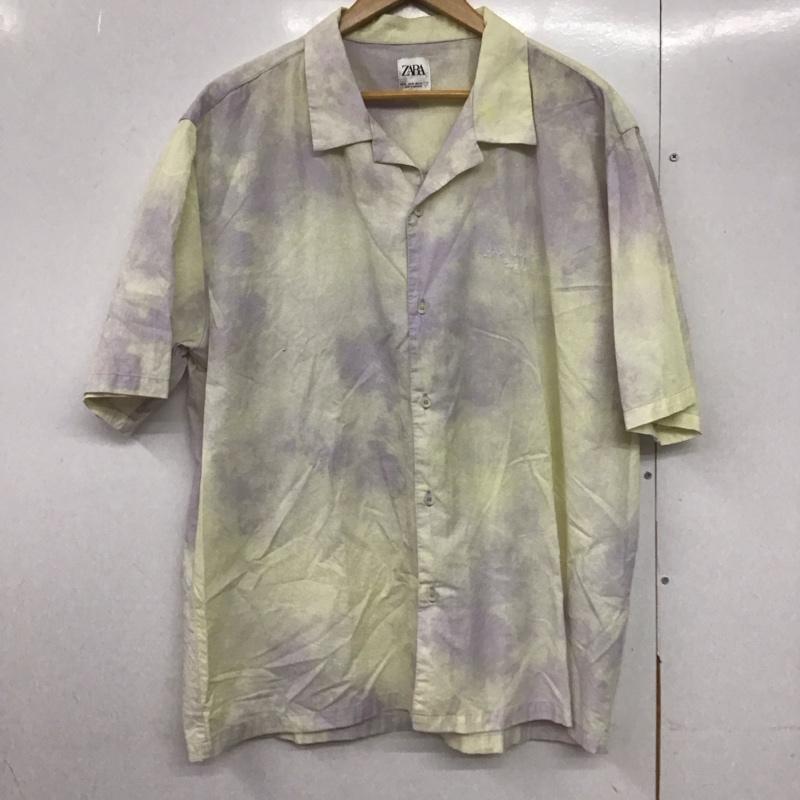 ザラ ZARA シャツ、ブラウス 半袖 半袖シャツ プリントシャツ 刺繍シャツ XL ロゴ、文字 マルチカラー / マルチカラー /  メンズ USED 古着 中古 10142612