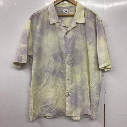 ザラ ZARA シャツ、ブラウス 半袖 半袖シャツ プリントシャツ 刺繍シャツ XL ロゴ、文字 マルチカラー / マルチカラー /  メンズ USED 古着 中古 10142612