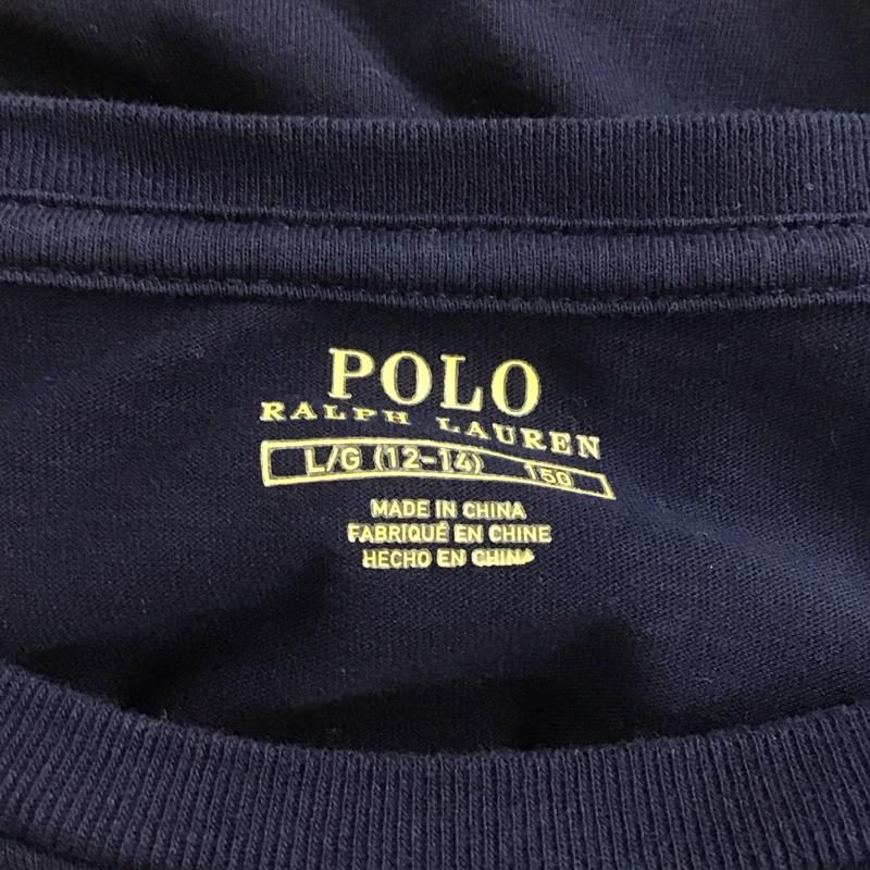 ポロラルフローレン POLO RALPH LAUREN Tシャツ 半袖 150cm プリント 紺 / ネイビー /  ガールズ USED 古着 中古 10140367