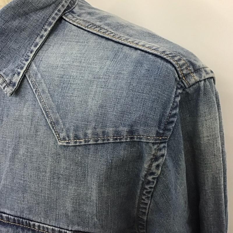 リプレイ REPLAY シャツ、ブラウス 長袖 長袖シャツ カラーシャツ ポケットシャツ デニムシャツ M 無地 インディゴ / インディゴ /  メンズ USED 古着 中古 10111745