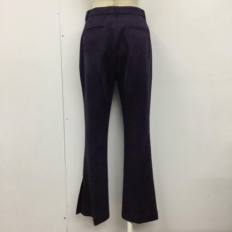 ジーナシス JEANASIS ボトムス ボトムス JS050505TS スリットパンツ ヌバックライクフレアパンツ M 無地 紫 / パープル /  レディース USED 古着 中古 10107028