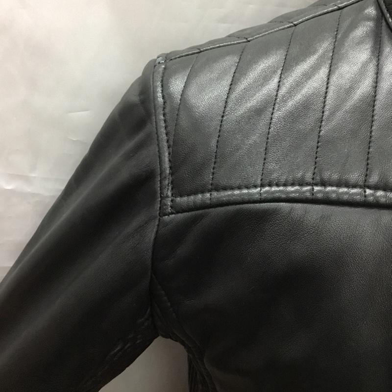 古着 USED ジャケット、上着 ジャケット、ブレザー カジュアルジャケット ノーカラージャケット フェイクレザー kode9 イタリア製 44 無地 黒 / ブラック /  メンズ USED 古着 中古 10116863