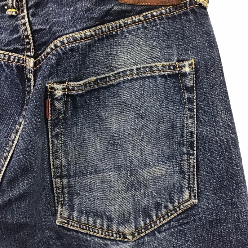 エヴィス EVISU パンツ デニム、ジーンズ デニムパンツ ワイドパンツ カジュアルパンツ 34 無地 インディゴ / インディゴ /  メンズ USED 古着 中古 10145534