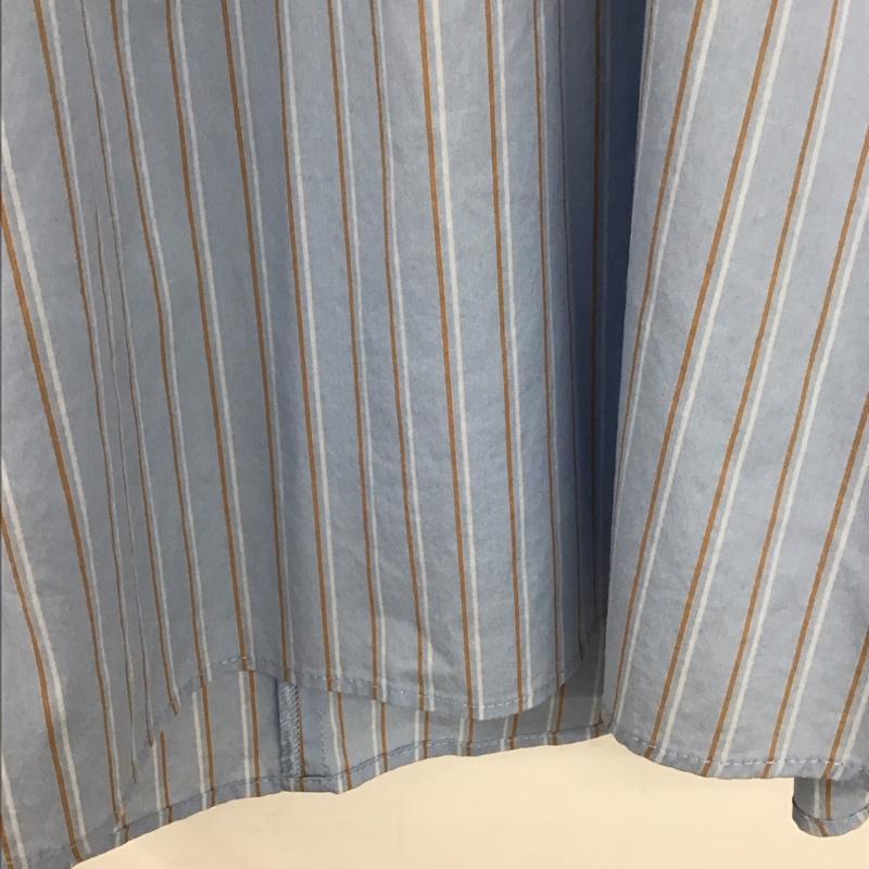 ユナイテッドアローズグリーンレーベルリラクシング UNITED ARROWS green label relaxing シャツ、ブラウス 長袖 3511-199-1268 CS コットン /N ブロード スタンド ギャザー ブラウス ストライプ 水色 / ライトブルー /  レディース USED 古着 中古 10136483