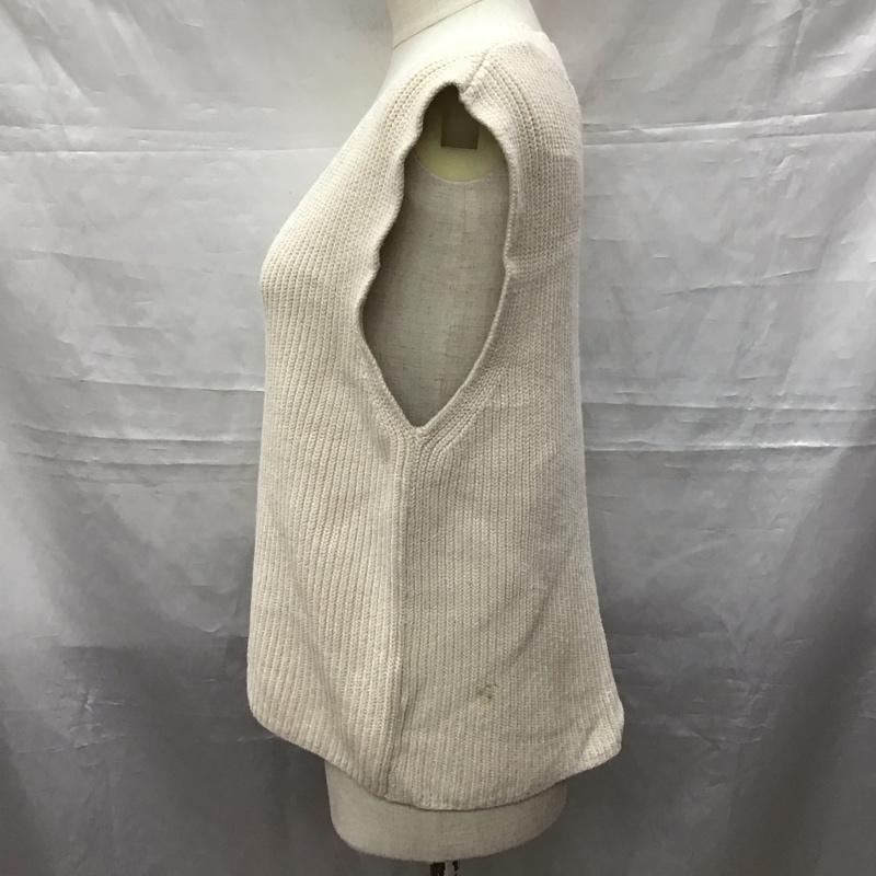 ザラ ZARA ベスト ベスト 3519 056 806 Vネック ニットベスト M 無地 アイボリー / アイボリー /  レディース USED 古着 中古 10118450