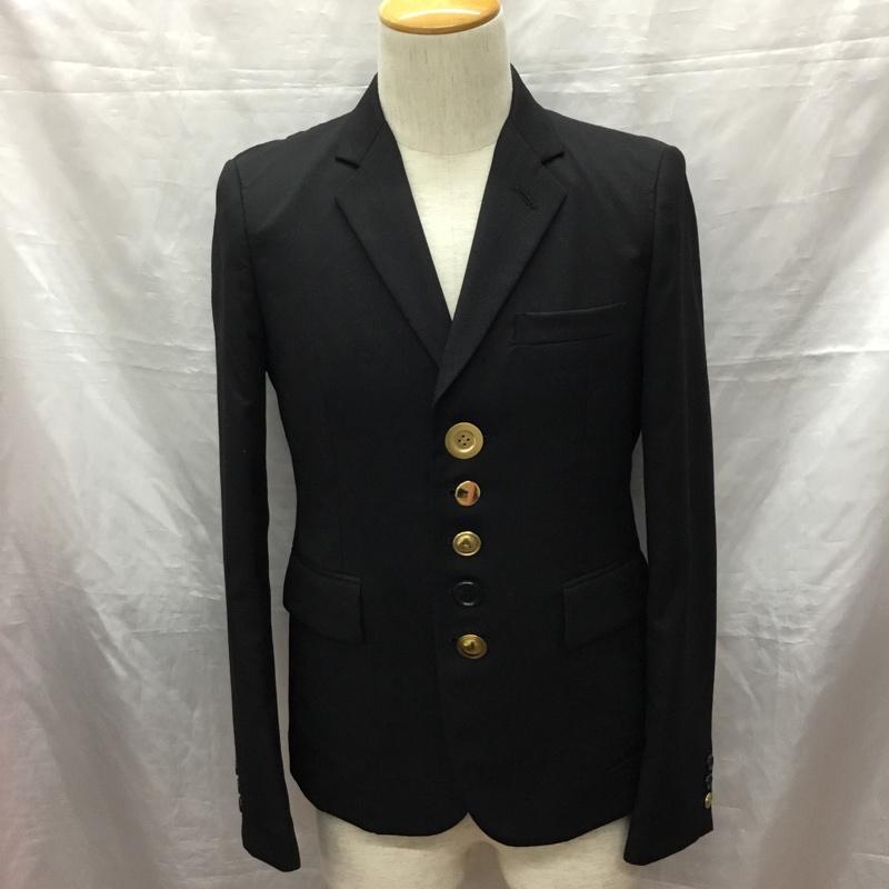 ブラックコムデギャルソン BLACK COMME des GARCONS ジャケット、上着 ジャケット、ブレザー カジュアルジャケット カラージャケット ポケットジャケット アウター S 無地 黒 / ブラック /  メンズ USED 古着 中古 10120674