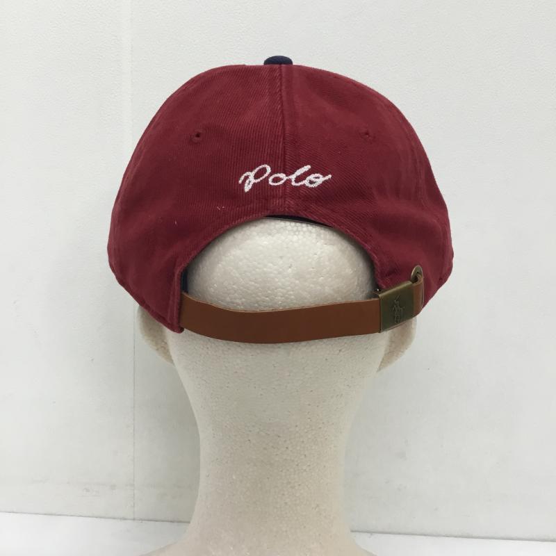 ポロラルフローレン POLO RALPH LAUREN 帽子 キャップ 6パネル ロゴ キャップ タグ付 ロゴ、文字 えんじ / ワインレッド /  メンズ USED 古着 中古 10106051