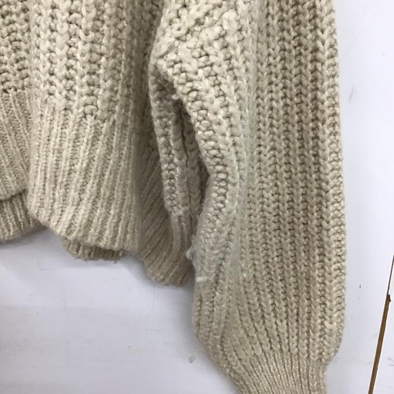 ザラ ZARA ニット、セーター 長袖 6771 145 712 タートルネック M 無地 アイボリー / アイボリー /  レディース USED 古着 中古 10138626