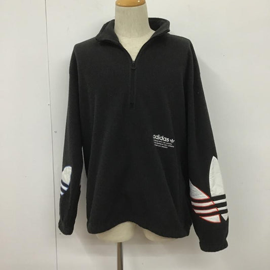アディダス adidas ジャケット、上着 ジャケット、ブレザー GN8043 TricolorPolarFleece12ZipHoodie 長袖フリースジャケット ジップアップ ロゴ、文字 黒 / ブラック /  メンズ USED 古着 中古 10105583