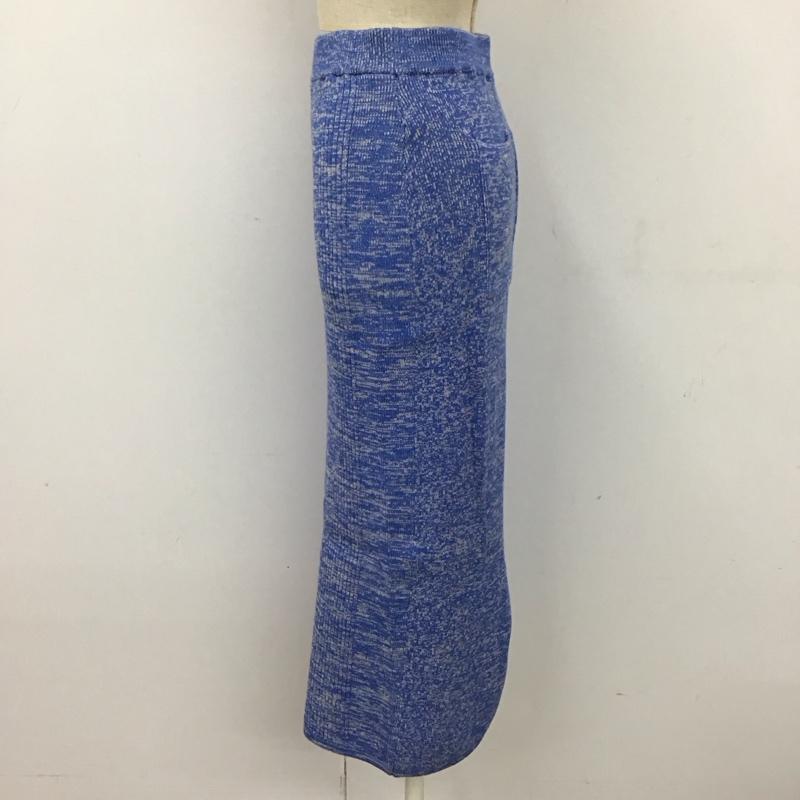 スライ SLY スカート ロングスカート 030EAZ71-5850 BACK SLIT KNIT SK ニットスカート 1 無地 青 / ブルー /  レディース USED 古着 中古 10118359