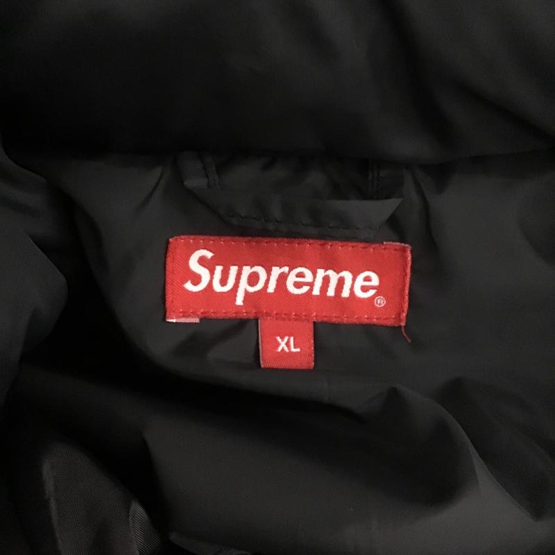 シュプリーム Supreme ジャケット、上着 ジャンパー、ブルゾン 18AWStripePanel ジップアップジャケット ダウンジャケット アウター XL ロゴ、文字 黒 / ブラック / X 白 / ホワイト / X 黄 / イエロー /  メンズ USED 古着 中古 10105566