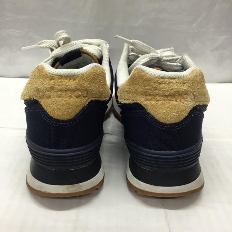 ニューバランス New Balance スニーカー スニーカー ML574BC2 ローカット 25.5cm 25.5cm ロゴ、文字 紺 / ネイビー / X ベージュ / ベージュ /  メンズ USED 古着 中古 10121818