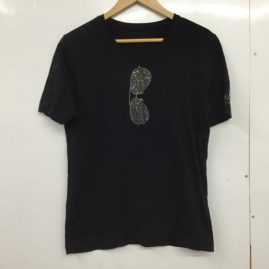 古着 USED Tシャツ 半袖 半袖カットソー プリントTシャツ Vネックカットソー ロゴ、文字 黒 / ブラック /  メンズ USED 古着 中古 10149729