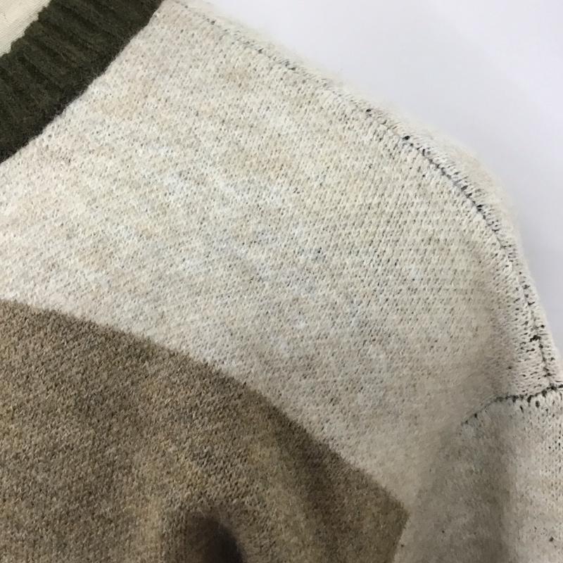 ザラ ZARA ニット、セーター 長袖 長袖ニットカットソー ニット セーター クルーネックニット M プリント マルチカラー / マルチカラー /  メンズ USED 古着 中古 10118302