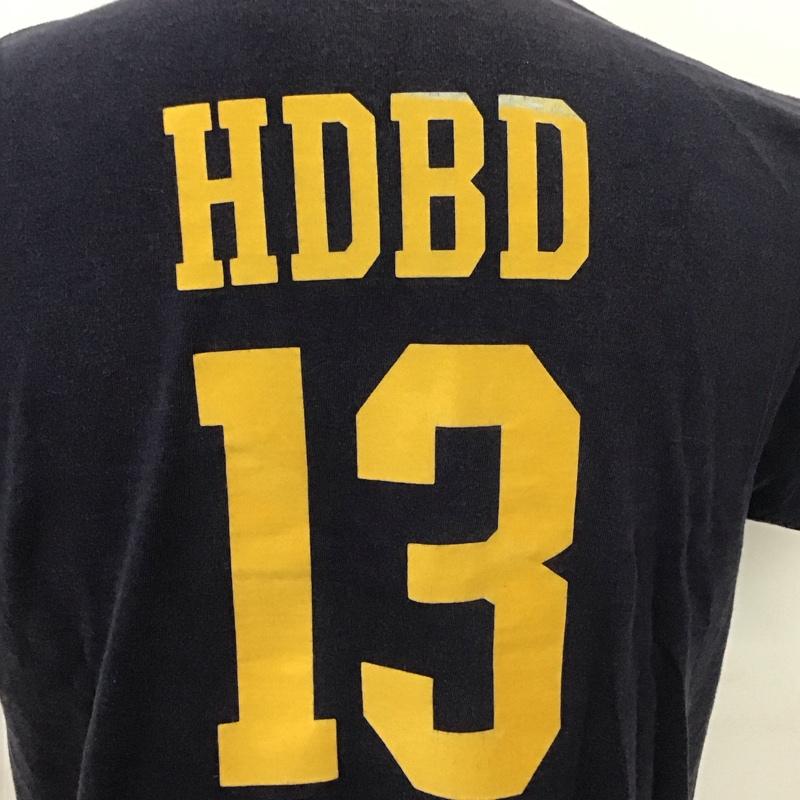 ハードバード HARD BIRD Tシャツ 半袖 クルーネック プリント ロゴ、文字 紺 / ネイビー /  メンズ USED 古着 中古 10111857