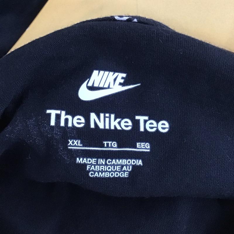 ナイキ NIKE Tシャツ 半袖 fd1280-010 半袖カットソー プリントTシャツ クルーネックカットソー XXL プリント 黒 / ブラック /  メンズ USED 古着 中古 10130310