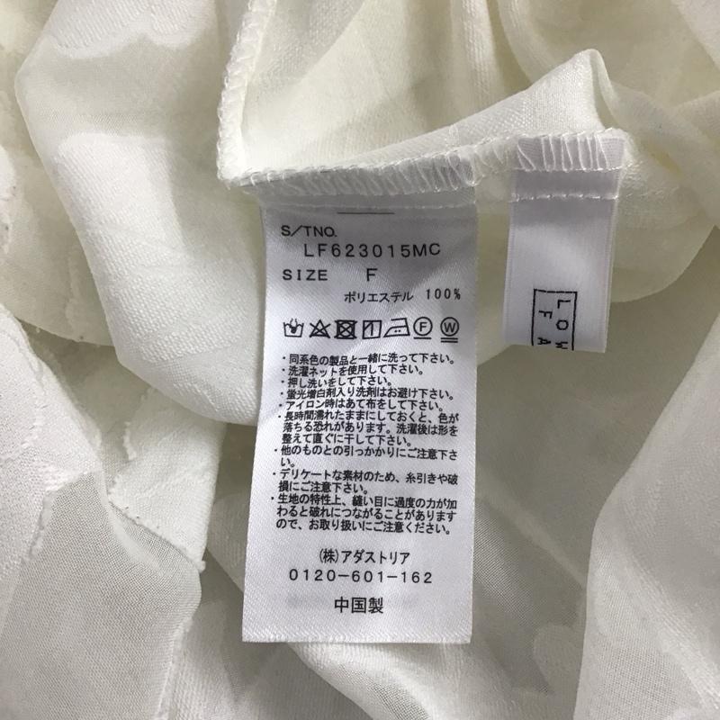ローリーズファーム LOWRYS FARM シャツ、ブラウス 長袖 長袖シャツ シースルーシャツ カラーシャツ FREE 総柄 白 / ホワイト /  レディース USED 古着 中古 10142678